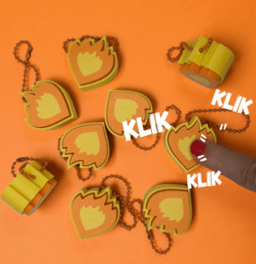 Vlam Klikkie – 3D-geprint fidgetmateriaal van Twibbels ter steun van De Warmste Week 2025